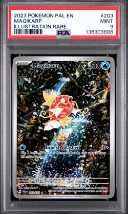2023 Pokemon Paldea Evolved Magikarp Illustration Rare #203 PSA 9 - Image 1