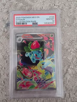 Mega Evolution Ivysaur 134/132 Holo Illust. Rare Pokemon TCG GEM MINT PSA 10 !! - Image 1