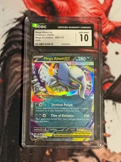 Pokemon TCG - 2025 Mega Evolution - Mega Absol ex - #086/132 - GEM MINT - CGC 10 - Image 1