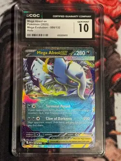 Pokemon TCG - 2025 Mega Evolution - Mega Absol ex - #086/132 - GEM MINT - CGC 10 - Image 3
