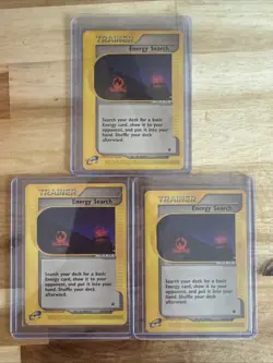 3 Pokemon Energy Search Common Normal Expedition 2002 153/165 LP - Image 1