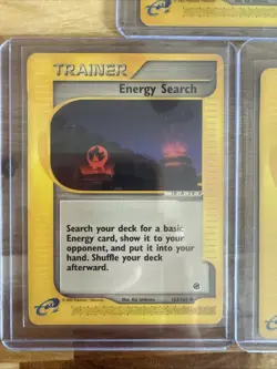 3 Pokemon Energy Search Common Normal Expedition 2002 153/165 LP - Image 3