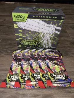 Pokemon Perfect Order Elite Trainer Box ETB + 5 Booster Packs Sealed TCG Lot - Image 1