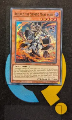 MZMU-EN051 Arequus the Shining Mars Saint x3 Super Rare 1st Ed YuGiOh Playset - Image 2