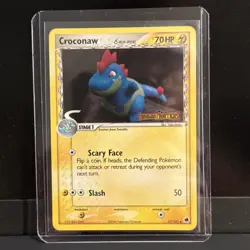 Croconaw 27/101 EX Dragon Frontiers Stamped Reverse Holo Pokemon Card MP - Image 1