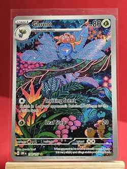 Pokemon Gloom Card 198/197 SV03 Obsidian Flames Holo Rare TCG Illustration - Image 1