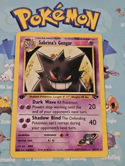 Pokemon TCG Sabrina's Gengar 29/132 Gym Challenge 1st Edition Card - Image 1