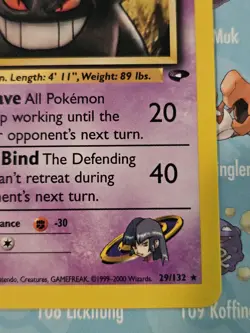 Pokemon TCG Sabrina's Gengar 29/132 Gym Challenge 1st Edition Card - Image 5