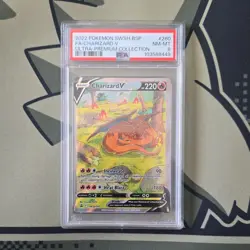 PSA 8 NM-MINT Charizard V SWSH260 FULL ART HOLO PROMO Pokemon Card - Image 1
