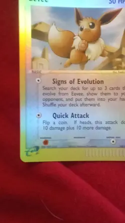 Pokemon Eevee 63/100 Basic Holo 2003 Quick Attack English Card - Image 1