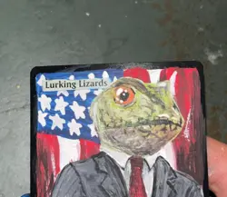 Lurking Lizards MTG Altered Art- Hand Painted - Image 4