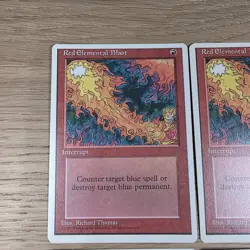 RED ELEMENTAL BLAST X4 MAGIC THE GATHERING FOURTH EDITION VINTAGE MTG CARD - Image 4