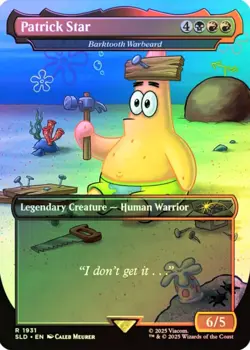 X 1 Patrick Star RAINBOW FOIL Secret Lair x SpongeBob 1931 MTG Magic - Image 1