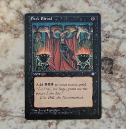 Wizards Magic Dark Ritual Ice Age Common Black Regular 1995 Justin Hampton - Image 1