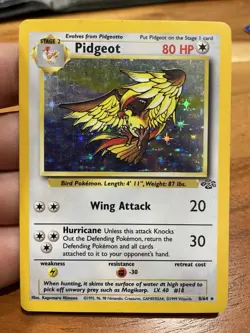 Pokemon Pidgeot Jungle Holo Rare 08/64 Unlimited 80HP Stage 2 English Card - Image 1