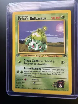 Pokemon Erika's Bulbasaur 39/132 Gym Challenge Regular Uncommon 50HP Basic - Image 1