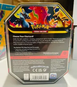 Pokemon Mega Charizard X ex Tin Sealed 4 Booster Packs Promo Card TCG New - Image 2