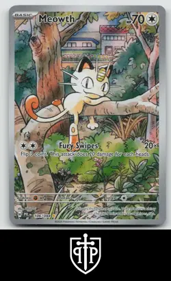 Pokemon - Meowth 106/094 Phantasmal Flames - Holo Illustration Rare - NM - Image 1