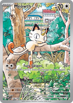 Pokemon - Meowth 106/094 Phantasmal Flames - Holo Illustration Rare - NM - Image 4