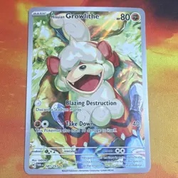 Pokemon Hisuian Growlithe Illustration Rare Holo Sv06 181/167 See Description! - Image 1