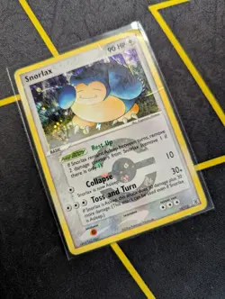 Snorlax 15/112 Reverse Holofoil Rare 2004 EX-FRLG SWIRL Damaged - Image 2