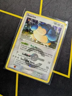 Snorlax 15/112 Reverse Holofoil Rare 2004 EX-FRLG SWIRL Damaged - Image 3