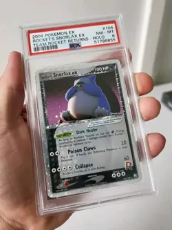 Rocket's Snorlax ex 104/109 - Team Rocket Returns *PSA 8 - NM-MT* Holo *W/SWIRL* - Image 4