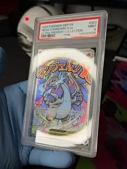 2025 Pokemon MEP EN-ME Black Star Promo Mega Charizard x Ex Ultra Premieum PSA 9 - Image 2