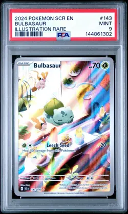 PSA 9 Bulbasaur 143/142 Stellar Crown Illustration Rare Holo Pokemon TCG MINT - Image 1