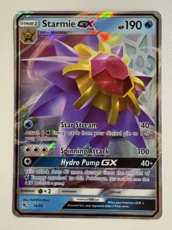Pokemon TCG: 2019 Hidden Fates Ultra Rare Starmie GX (14/68) - Image 1
