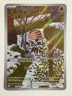 Pokemon TCG: 2025 Journey Together Illustration Rare Swinub (165/159) - Image 1