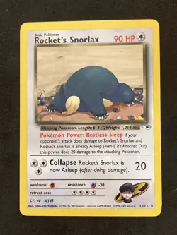 Pokemon Gym Heroes Rocket's Snorlax 33/132 - Image 1