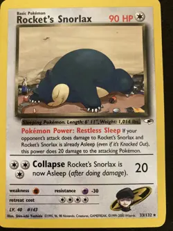 Pokemon Gym Heroes Rocket's Snorlax 33/132 - Image 4