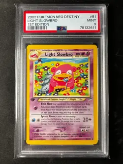 Light Slowbro - Pokemon 1st Edition Neo Destiny - 51/105 - 2002 - PSA 9 - Image 1