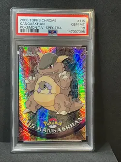 PSA 10 POP 16 KANGASKHAN SPECTRA #115 2000 TOPPS CHROME POKEMON T.V. - Image 1