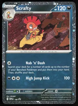 Scrafty (Cosmos Holo) 188 Holo Promo Scarlet & Violet Promo Pokemon Holo LP - Image 1