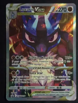 2023 POKEMON SWSH291 BLACK STAR PROMO FULL ART/LUCARIO VSTAR CROWN ZENITH , L.4 - Image 1