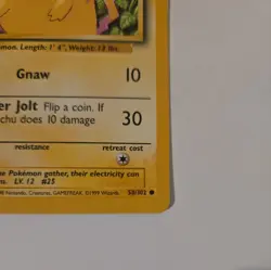 POKEMON PIKACHU FIRST EDITION 1999 58/102 - Image 3