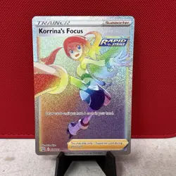 Pokemon TCG Korrinas Focus 174/163 Full Art Rainbow Rare Battle Styles - Image 1