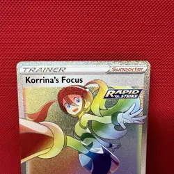 Pokemon TCG Korrinas Focus 174/163 Full Art Rainbow Rare Battle Styles - Image 2