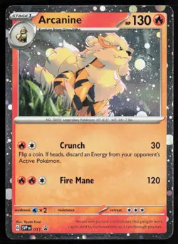 Arcanine (Cosmos Holo) 011 Holo Promo Scarlet & Violet Promo Pokemon Holo LP - Image 1