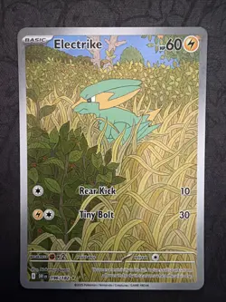 Pokemon TCG Electrike 196/182 Illustration Rare Holo Sv10: Destined Rivals NM - Image 1