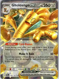 GHOLDENGO EX 139/182 PARADOX RIFT POKEMON NM/M - Image 1