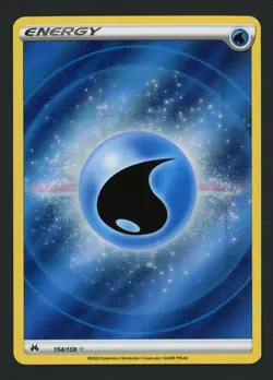 Water Energy (Texture Full Art) 154/159 Crown Zenith Ultra Rare Pokemon TCG - Image 1
