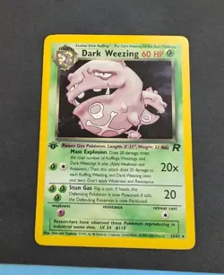 Dark Weezing Holo #14/82 1st Edition Team Rocket LP Pokemon - Image 1