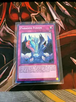 YUGIOH TCG 3X PARADOX FUSION FUEN-EN058 SUPER 1ST EDITION - Image 1