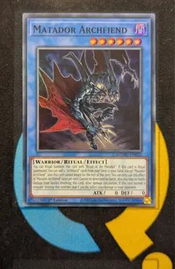 MZMU-EN022 Matador Archfiend x3 Super Rare 1st Edition YuGiOh Playset - Image 2