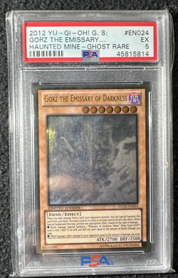 2012 Yu-Gi-Oh! Gorz The Emmisary of Darkness Ghost Rare #EN024 PSA 5 - Image 1