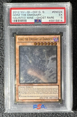 2012 Yu-Gi-Oh! Gorz The Emmisary of Darkness Ghost Rare #EN024 PSA 5 - Image 3