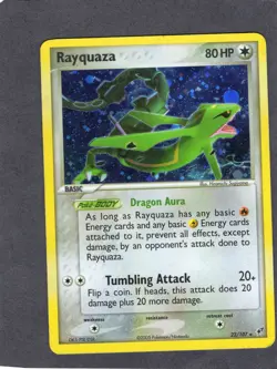 Pokemon Deck Exclusives Rayquaza holo 22/107 LP POKEMON CARD - Image 1